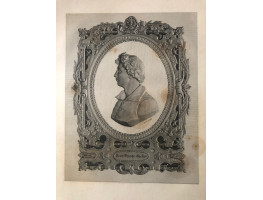 Engraved Portrait of Shelley, Head and Shoulders, in profile, to l, in oval, by I. Wyon.