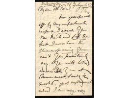 AUTOGRAPH LETTER Signed, to "My Dear old Friend",  ? Charles Mauty, 8vo, 3pp, C. Place, 11 August 1852,
