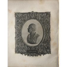 Engraved Portrait of Moore, Head and Shoulders, in profile, to l, in oval, by E. W. Wyon.