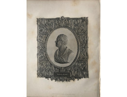 Engraved Portrait of Moore, Head and Shoulders, in profile, to l, in oval, by E. W. Wyon.