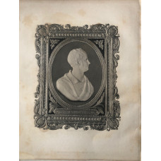 Engraved Portrait of  Campbell, Head and Shoulders, in profile, to right, in oval within ornamental surround, after a bust by Baily by E.W. Wyon Weekes.