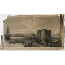 "Milford Haven with the Leviathan in the Distance" drawn P. Phillips [1826-1864] and engraved by H. Adlard.