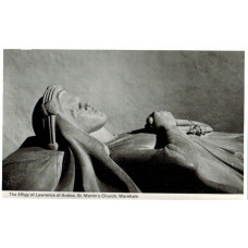 PHOTOGRAPH of head and hands of Kennington's Effigy of Lawrence of Arabia in St Martin's Wareham.