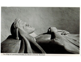 PHOTOGRAPH of head and hands of Kennington's Effigy of Lawrence of Arabia in St Martin's Wareham.