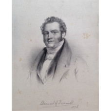 Lithograph Portrait of Daniell. Head and Shoulders. Facsimile signature.