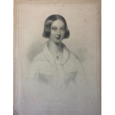 Engraved Portrait of Queen Victoria, Half Length, after W. Drummond by W.H. Mote.