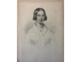 Engraved Portrait of Queen Victoria, Half Length, after W. Drummond by W.H. Mote.