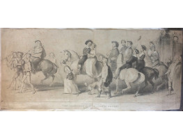 Stothard's Admired Picture of  'The Procession of the Flitch of Bacon' Somewhat Metamorphosed! by John Doyle after Thomas Stothard