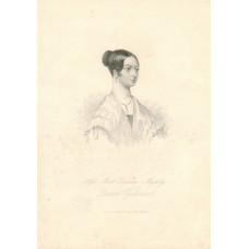 Engraved Portrait of Queen Victoria, Half Length, when young, by and after T.W. Harland.