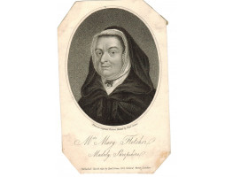 Engraved Portrait of Fletcher, Head and Shoulders, in bonnet, oval, by D. Orme.