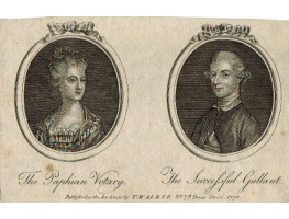 Tete a Tete Portrait, 'The Paphian Votary' & 'The Successful Gallant', in ovals,