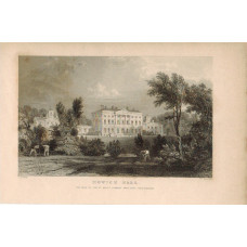 View of  the Country House, Howick Hall. Seat of Earl Grey. After T. Allom by W. Le Petit,