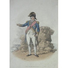 Admiral. Full Length in uniform, with cocked hat and sabre, standing in front of rock by the sea.