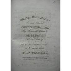 Collection of 54 engraved songs, chiefly Scottish, dating from 1790s-1820s, including 'Yellow-Hair'd Laddie'; 'Roslin Castle'; 'The Bud of the Rose' and others by William Shield; Callcott's 'When Arthur First in Court Began' and 'You Gentlemen of England'