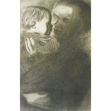 'Mother and with Child in her arms'.