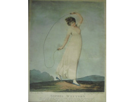 'Sophia Western' Full-Length holding skipping rope, in landscape,  by  Piercy Roberts [fl.1795-1824] and Joseph Constantine Stadler [1780-1819]