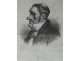 'Gan . . . . . Head and shoulders caricature of Auguste Ganneron.