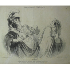 Physionomies Tragiques No. 2. 'Merope Un soldat tel que moi peut justement pretendre A gouverner l'etat quand il la su defendre!'