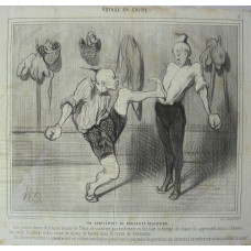 Voyage en Chine No.  17 'Un Complement de Brillante Education'. Pair foot boxing.