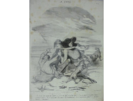 La Chasse. No. 11 'Je te dis que je l'ai fait partir! - Je te dis que je l'ai fait lever! - T'en as menti! je le guette depuis ce matin 5 heures. - Tu ne l'auras pas! . Je l'aurai! - Je t'assommerai! - Je te massacrerai, gredin! - Escroc! - Bandit! - Mouc