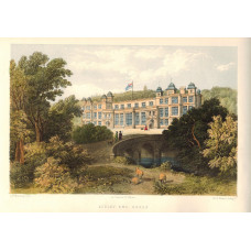 View of  the Country House, Audley End. Trees and bridge in foreground, after J.D. Harding by W. Walton