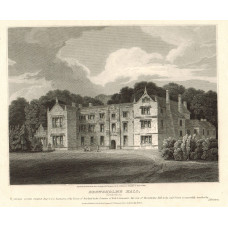 View of  the Country House, Browsholme Hall Seat of Thomas Lister Parker after J. Thompson by by W. Woolnooth.