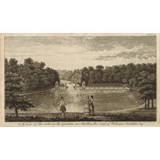 'View of  the Lake in the Gardens at Studley, the Seat of William Aislabie, Esq' Figures in foreground.