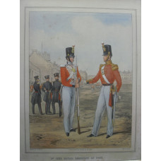 '1st (The Royal) Regiment of Foot' Two officers in full dress, to left three cadets, by W. Lynch.