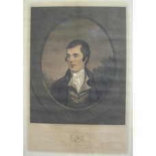 'Robert Burns The Ayrshire Bard'. Engraved Portrait of Burns. Head and Shoulders, in oval after Alexander Nasmyth (1758-1840) by John Zeitter [active 1824-1862].