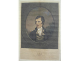 'Robert Burns The Ayrshire Bard'. Engraved Portrait of Burns. Head and Shoulders, in oval after Alexander Nasmyth (1758-1840) by John Zeitter [active 1824-1862].