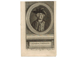 Engraved Portrait of Amherst, half Length, in uniform, in oval after Reynolds by H. T. Ryall.