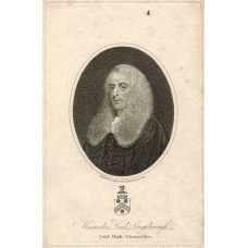 Engraved Portrait of Lord Loughborough, Head and Shoulders, in wig, in oval,