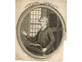 Engraved Portrait of Worthington. Three-quarter length, preaching, oval, after W. Read by Harding.