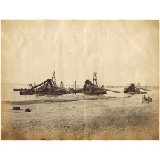 Dredging machinery on Suez Canal.