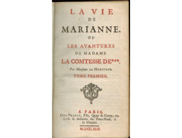 La Vie de Marianne, ou Les Avantures de Madame La Comtesse De***. Volume One only (of 2).