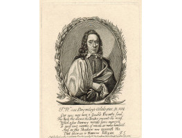 Engraved Portrait of Weaver, Half Length, in oval of laurels, after W. Marshall.