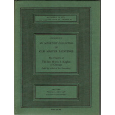Important Old Master Paintings The Property of The Late Morris I. Kaplan of Chicago. 12 June 1968.