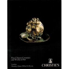 Fine Chinese Ceramics and Works of Art. 8 June 1992.