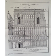Lichfield Cathedral 'Diagram of Southern Portion of West Front included in the first contract Shewing the the Proposed Arrangement of the Figures'.