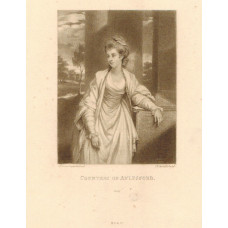 'Countess of Aylesford' Three-Quarter Length, left hand on pillar, by S.W. Reynolds.