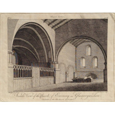 'Inside View of the Church of Ewenny in Glamorganshire' after S.H. Grimm [1733-1794] by Francis Chesham {1749-1806].