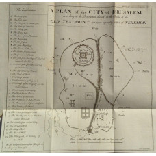 'A Plan of the City of Jerusalem according to the Description thereof in the Books of the Old Testament but more especially in that of Nehemiah'  by Emanuel Bowen.