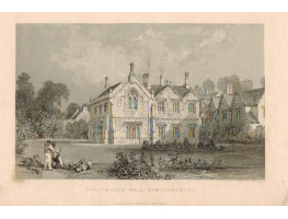 View of  the Country House, Scrivelsby Hall. After T. Allom by W. Deeble.