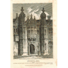 View of  the Country House, Hengrave Hall, Central or Entrance Compartment, after J.C. Smith by W. Woolnooth.