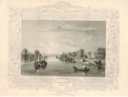 "Fawley Court Henley" with decorative border,after W. Tombleson, by H. Winkles.
