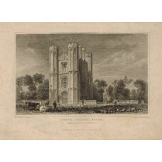 View of  the Country House, Leigh Priory After W. Bartlett by E. Young.