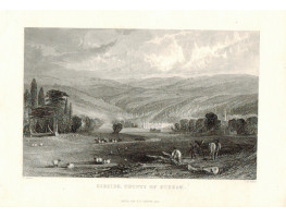 View of  the Country House, Gibside after T. Allom by T.A. Prior.