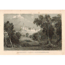 View of  the Country House, Warksworth Castle after T. Allom by S. Lacey.