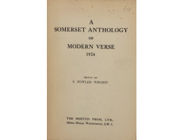 A Somerset Anthology of Modern Verse 1924.