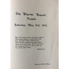 The Pilgrims' Pageant, Reigate Saturday May 31st 1913.